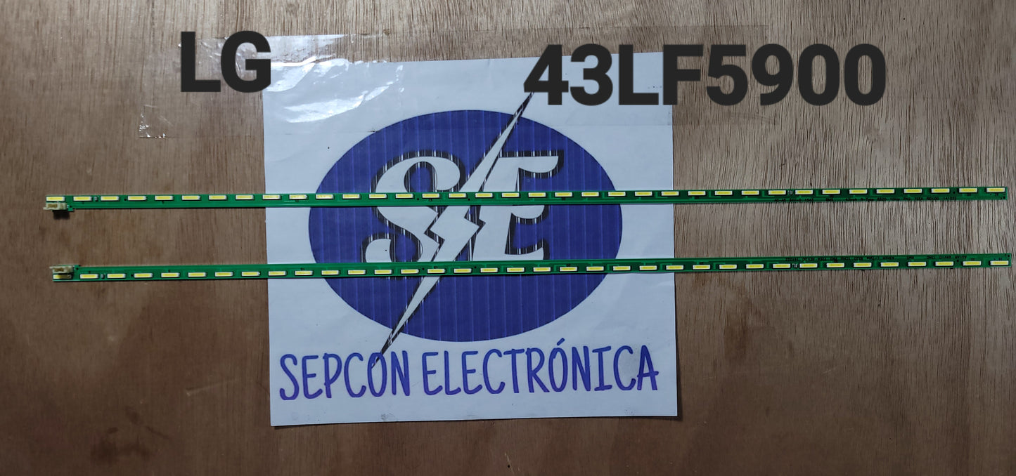 Tira LED para televisión LG 43" 43LF5900, 43LF541T, 43LF5400, 43LF5420, 43LF5900, 43LH5800, 43UF9000, 43LF5410, 43UF9000