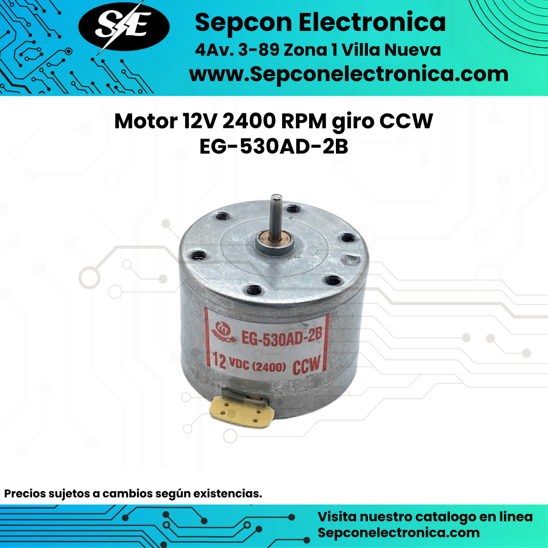 Motor 12V 2400RPM EG-530AD-2B