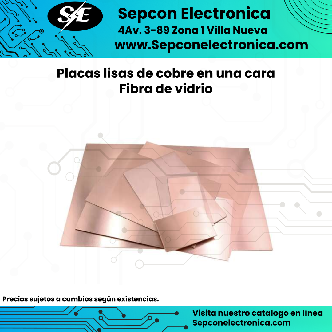 Placa lisa de cobre una cara fibra de vidrio diferentes tamaños