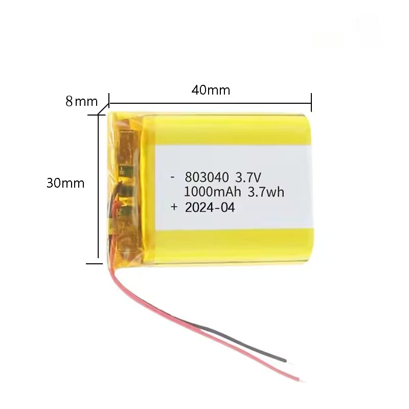 Bateria de Lipo 3.7v 1000 mAh 803040
