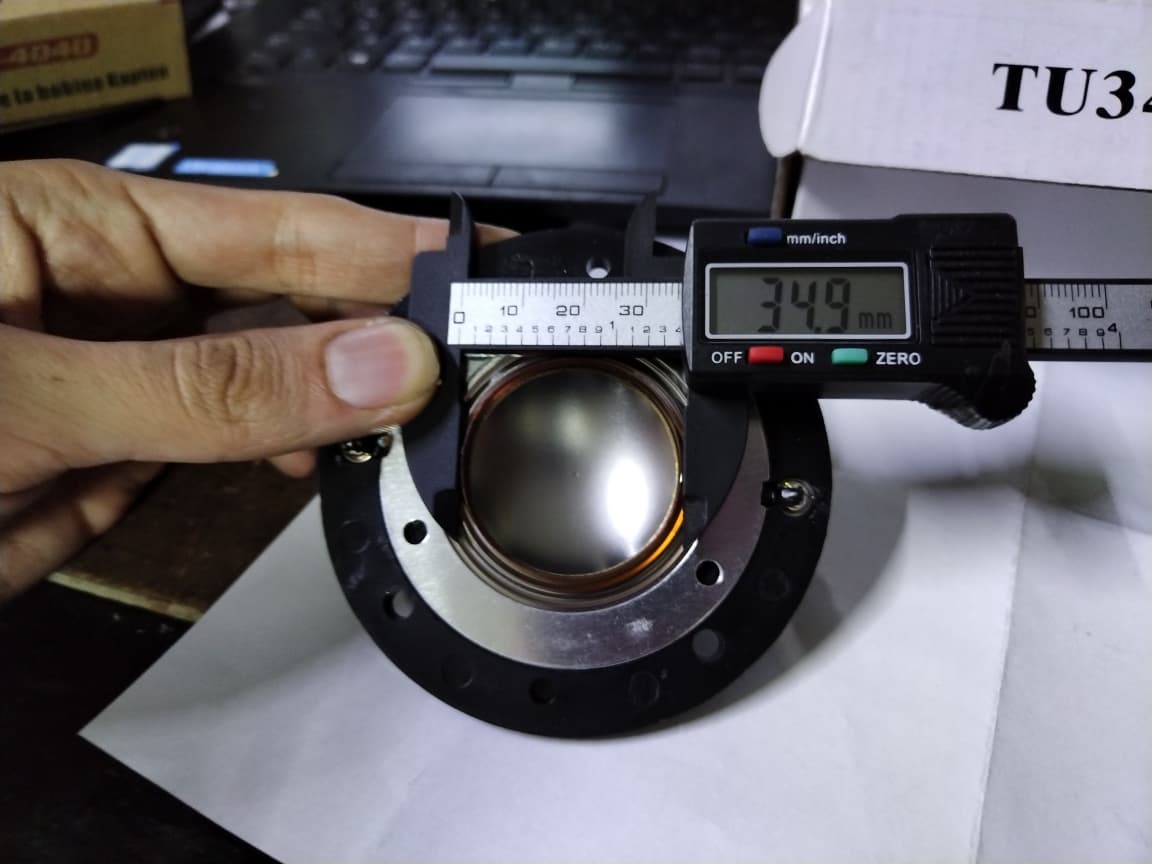 Membrana de repuesto TU 34PL diámetro bobina 35 mm y Base 82.5 mm