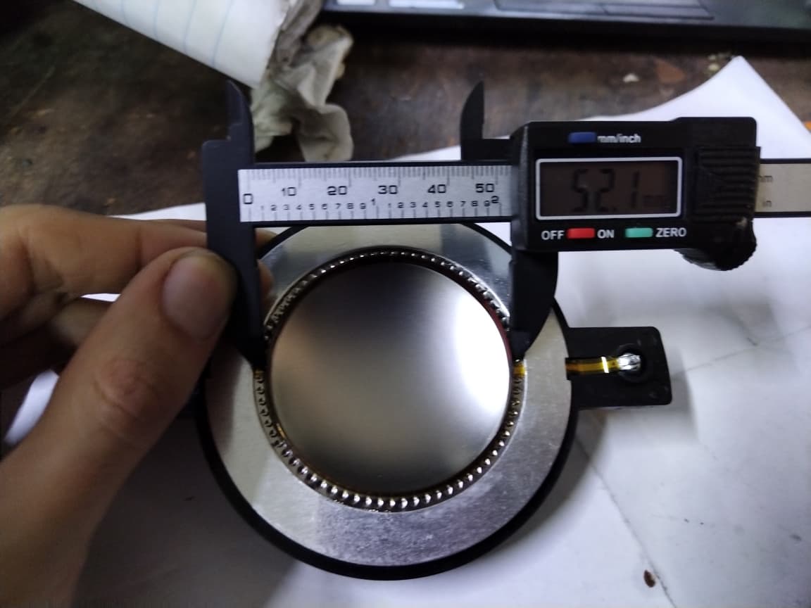 Membrana de repuesto TU - 51 diámetro bobina 52 mm y Base 83 mm