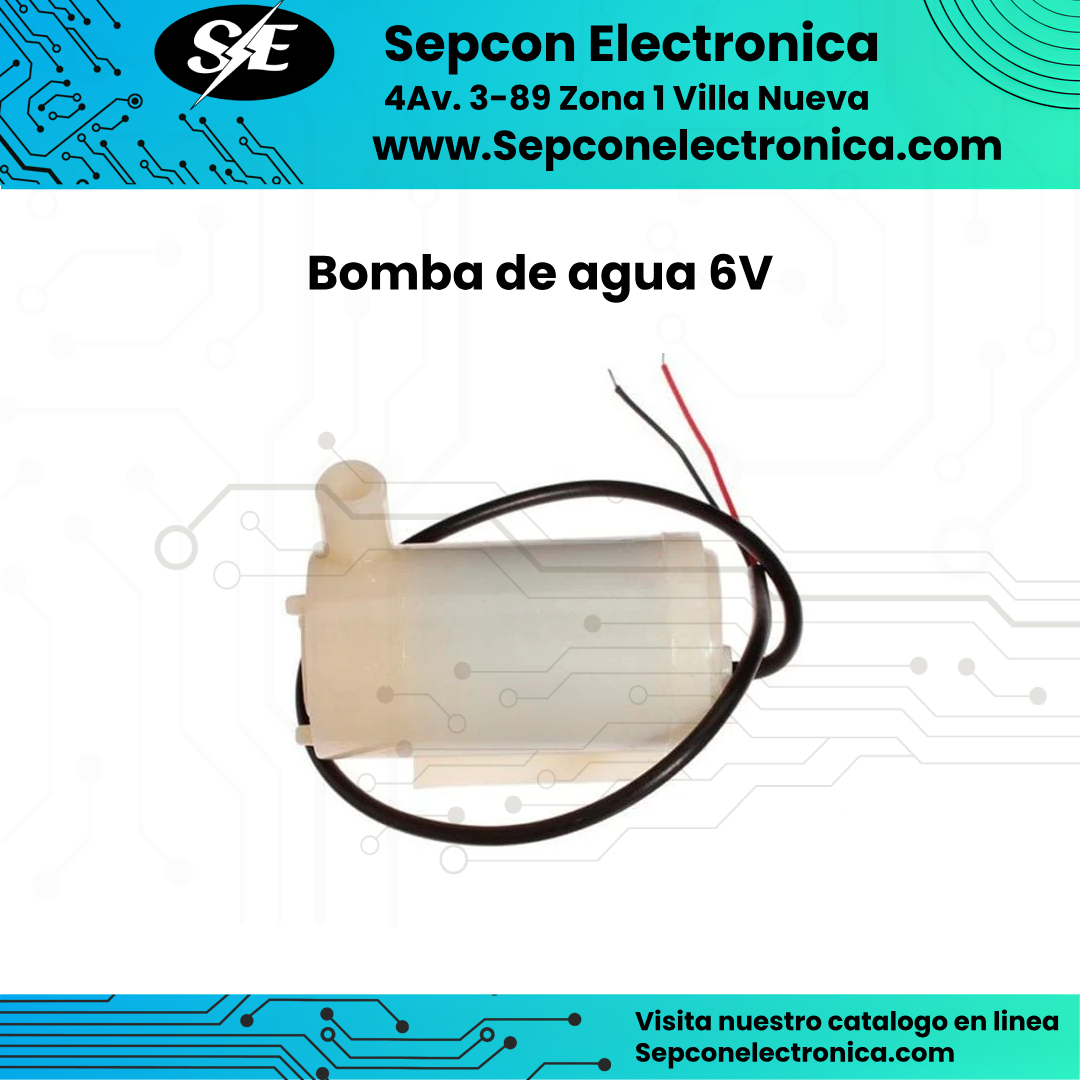 Bomba de Agua Sumergible 3V a 6V (Mini Bomba DC)