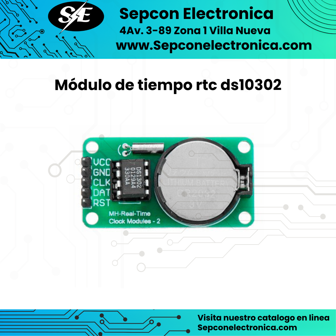 Modulo RTC DS10302 Modulo sensor de tiempo (no incluye batería)