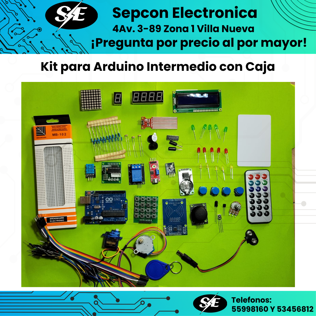 Kit de Aprendizaje Intermedio Arduino – Con placa UNO Made in Italy