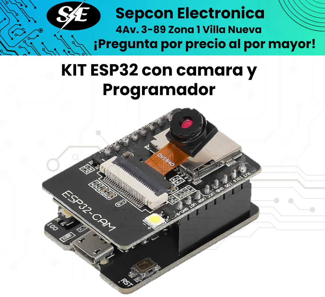 Kit ESP32-CAM con cámara OV3660 y programador USB