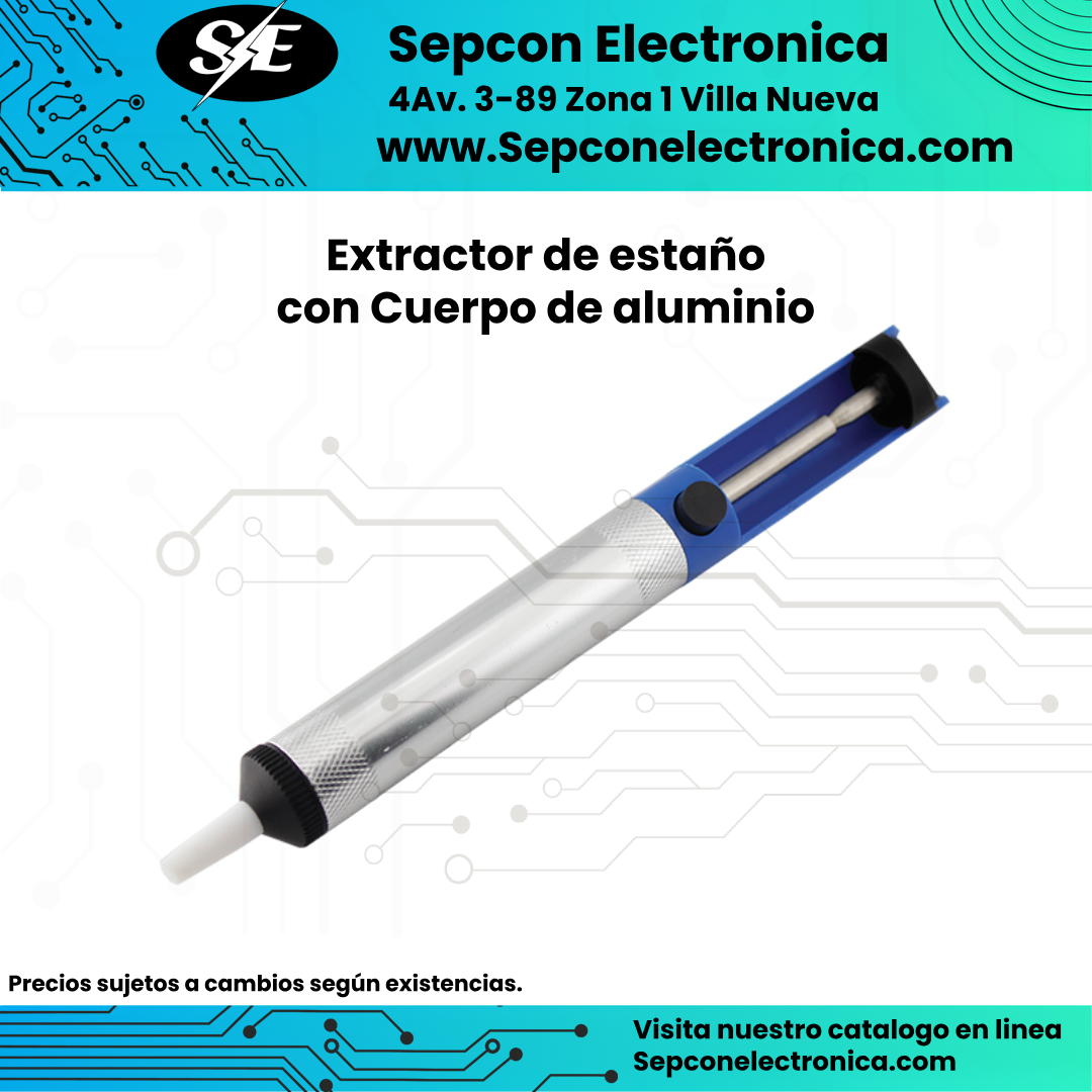 Extractor desoldador de Estaño cuerpo de aluminio