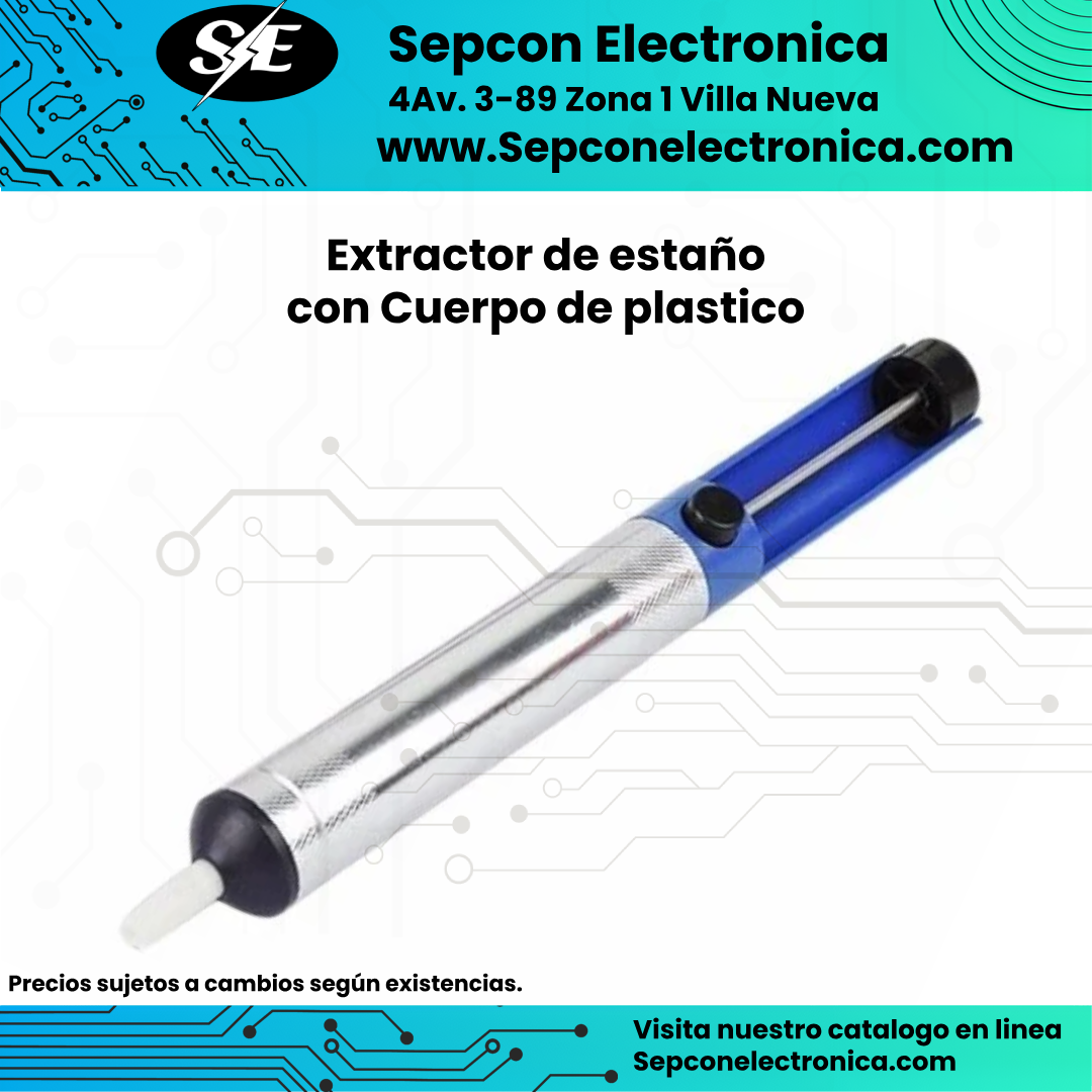 Extractor desoldador de Estaño cuerpo de plastico