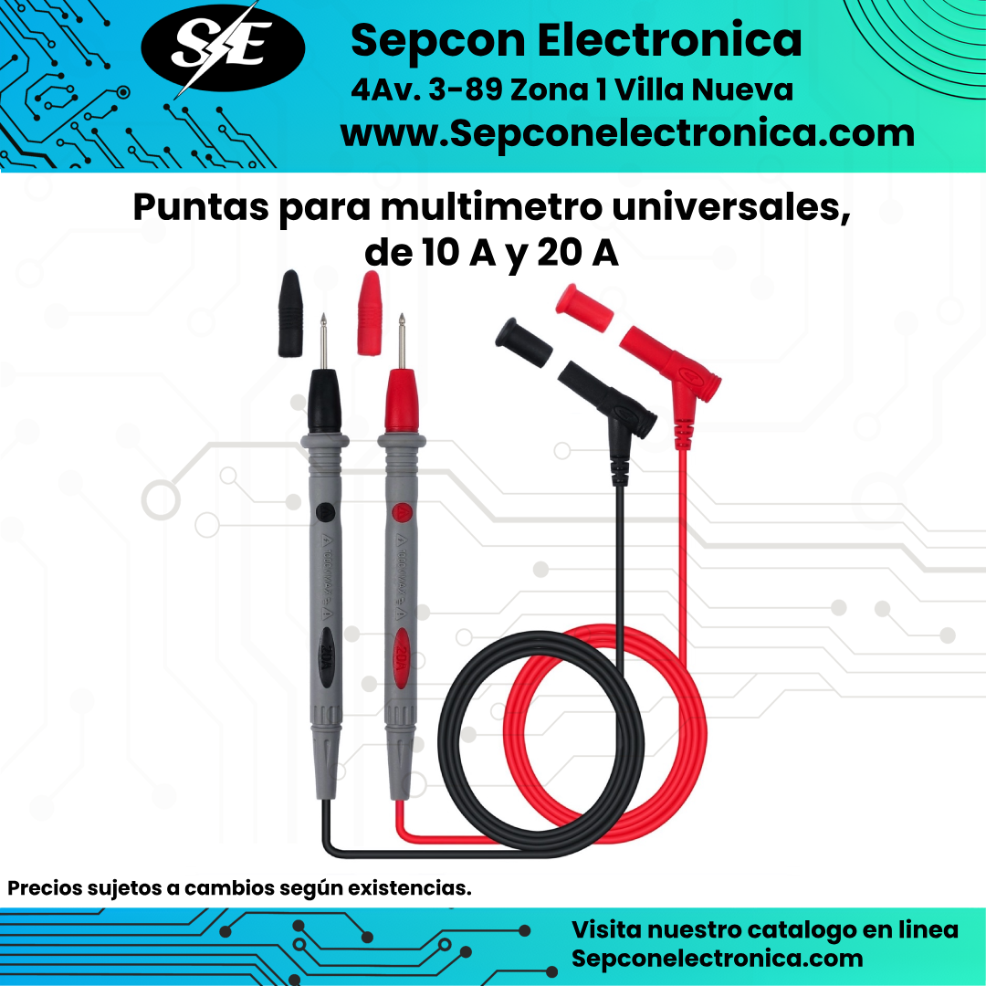 Puntas para multimetro universales, de 10 A y 20 A
