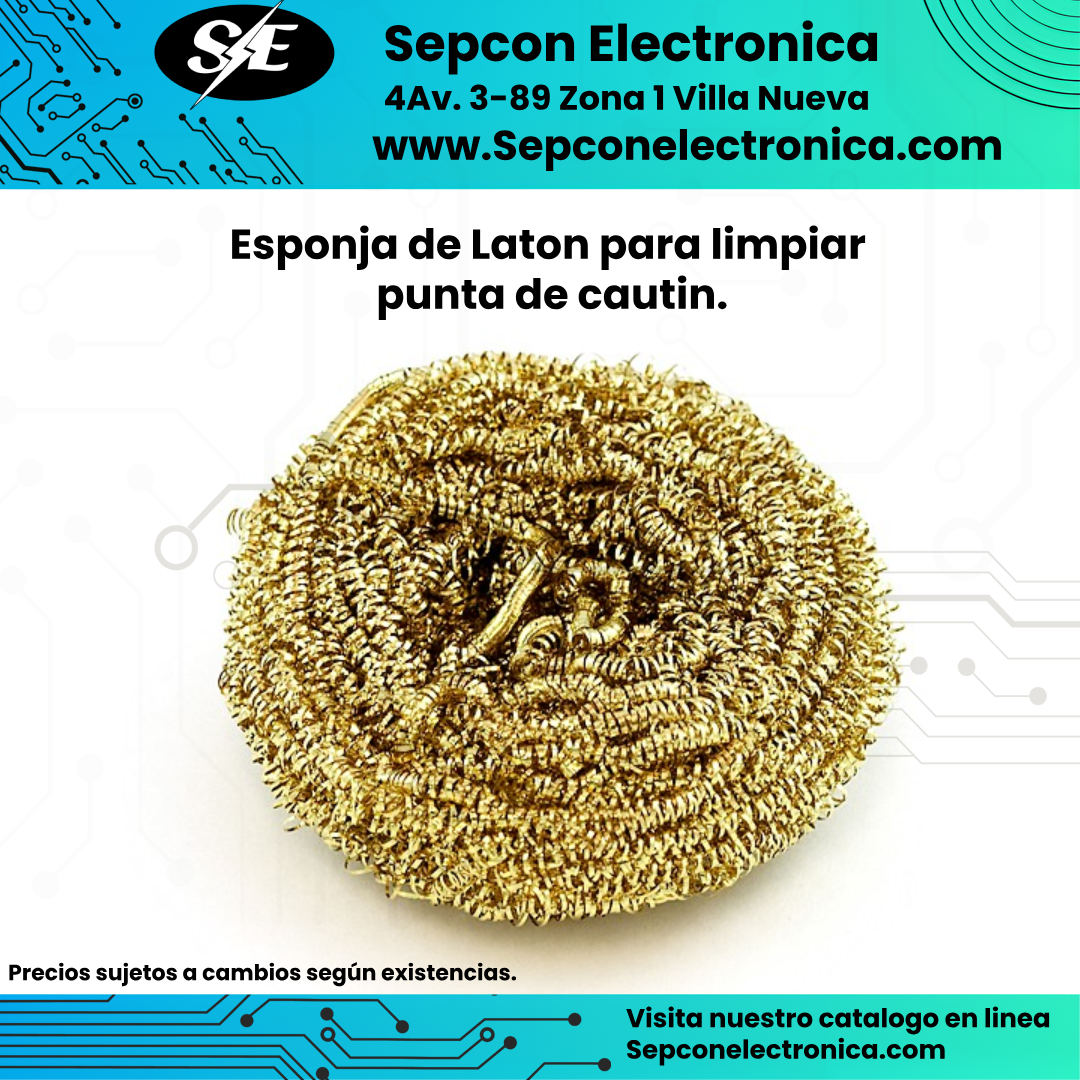 Esponja de metal Latón para Limpiar Punta de Cautín