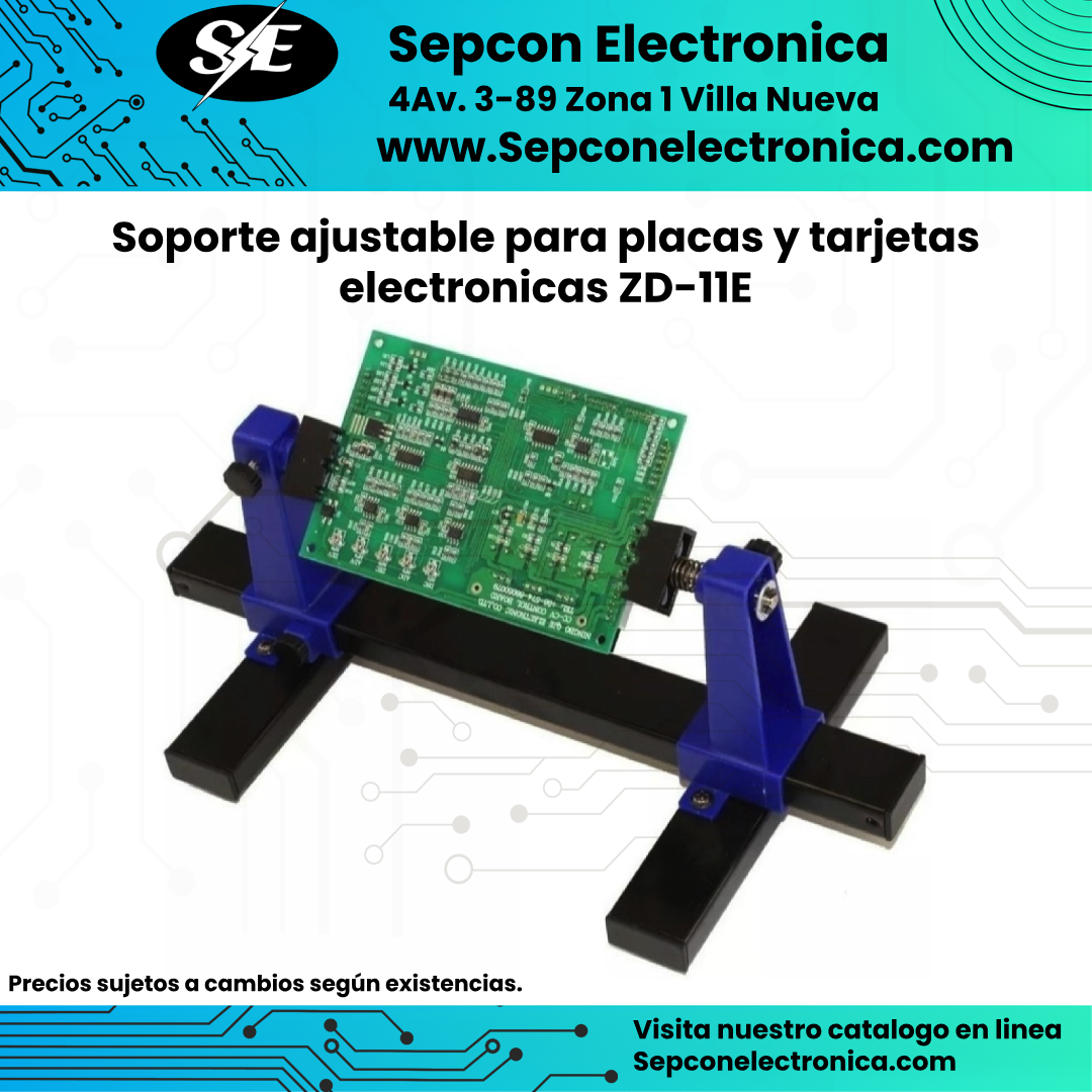 Soporte ajustable para placas y tarjetas electrónicas ZD-11E