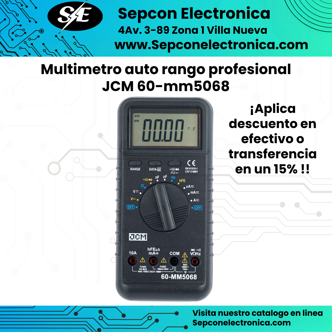 Multímetro de auto rango profesional JCM 60-mm5068