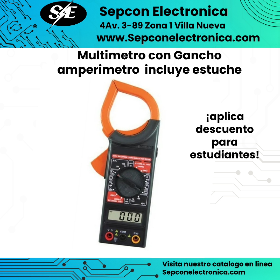 Multímetro con garra amperimétrica IS-HHm26ACL