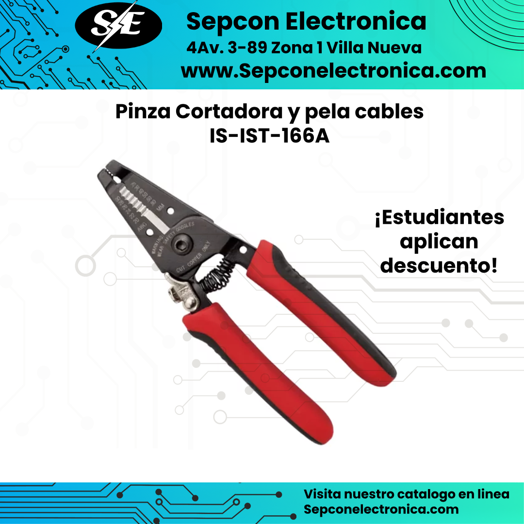Pinza Cortadora y pela cables IS-IST-166A