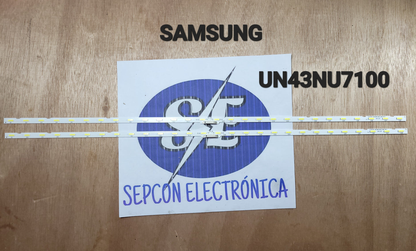 Tira LED para televisión SAMSUNG 43" UN43NU7100, UE43NU7100, UN43RU7100P
