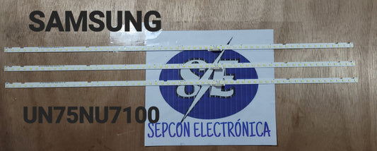 Tira LED para televisión SAMSUNG 75" UN75NU7100,
