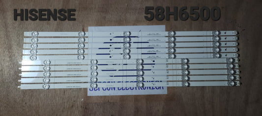 Tira LED para televisión HISENSE 58" 58H6500, 58H6550