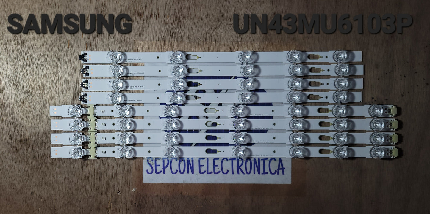 Tira LED para televisión SAMSUNG " UN43MU6103P
