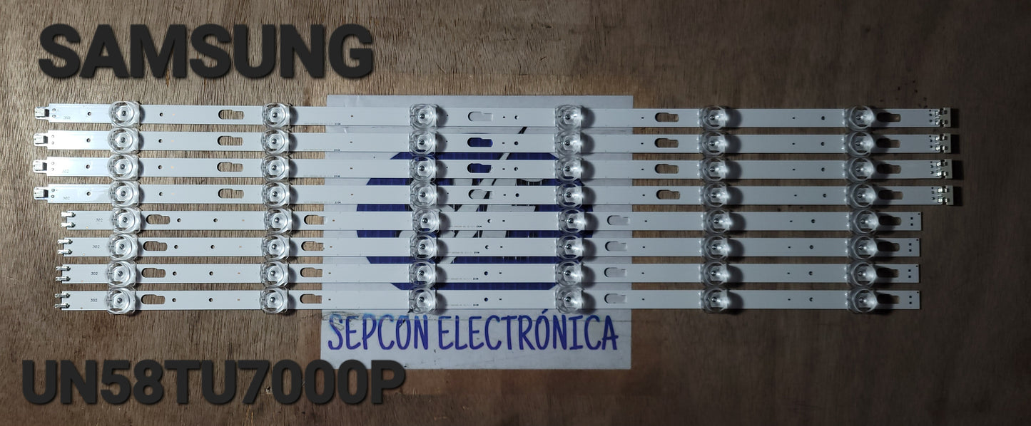 Tira LED para televisión SAMSUNG 58" UN58TU7000