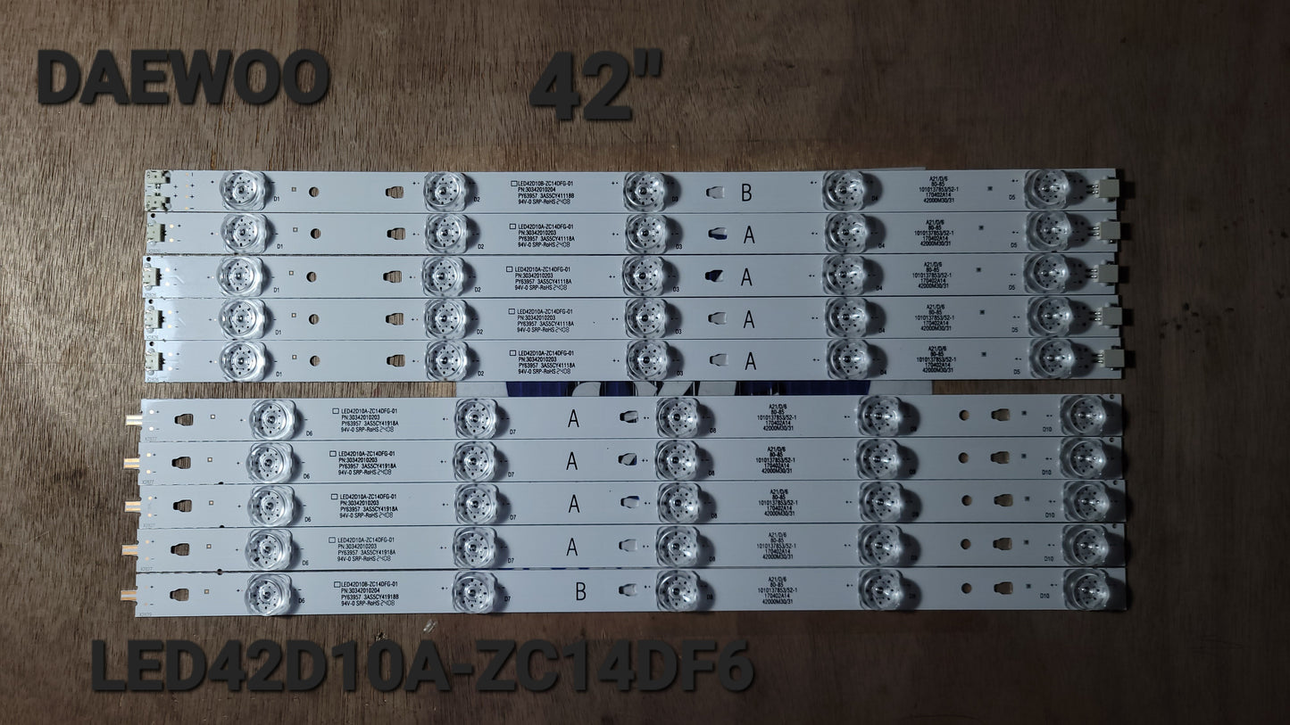 Tira LED para televisión DAEWOO " LE42U6500A