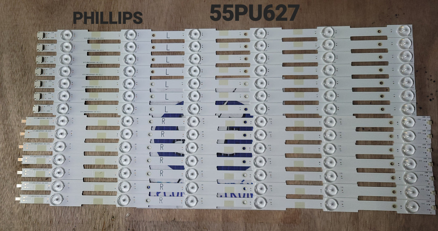 Tira LED para televisión PHILLIPS 55" 55PU627