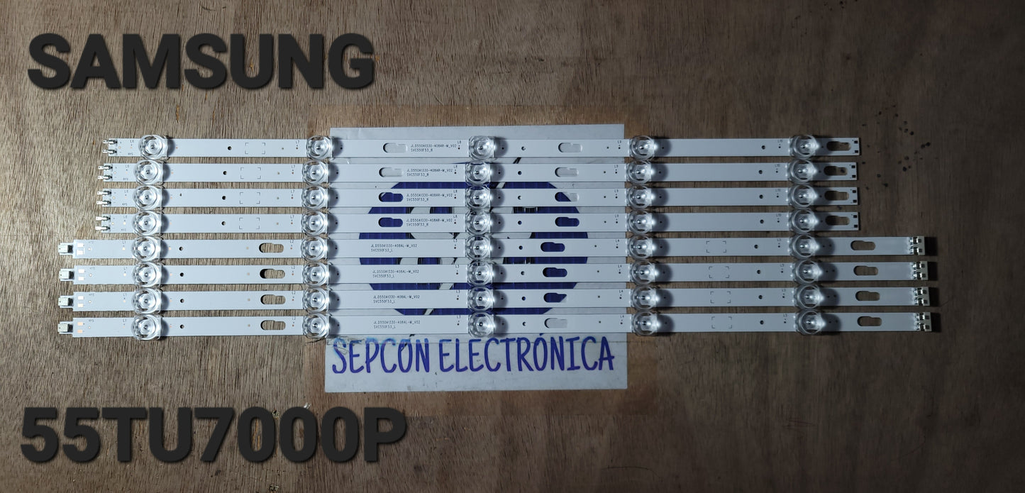 Tira LED para televisión SAMSUNG 55" UN55TU7000P JLD550A1330
