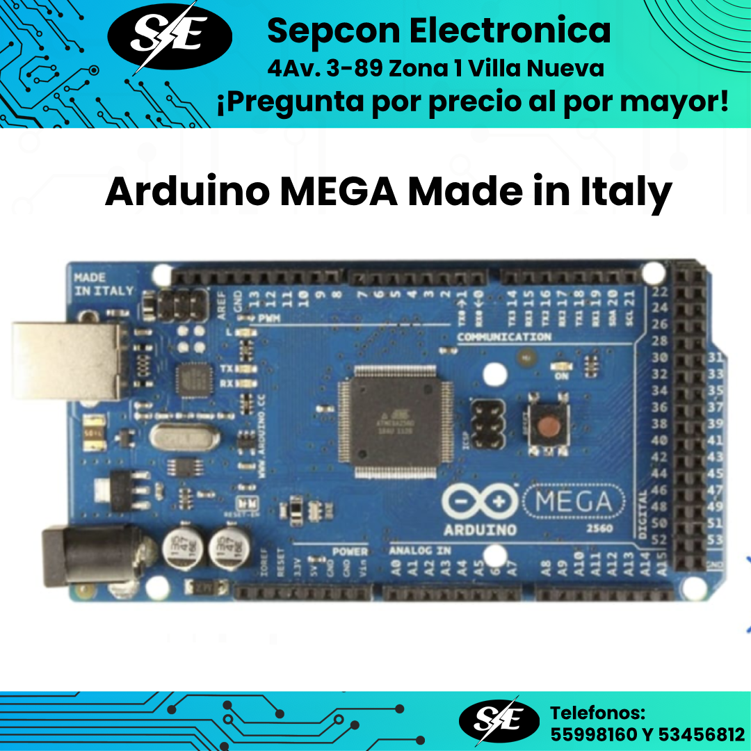 Arduino Mega Made in Italia – Sepcon Electrónica