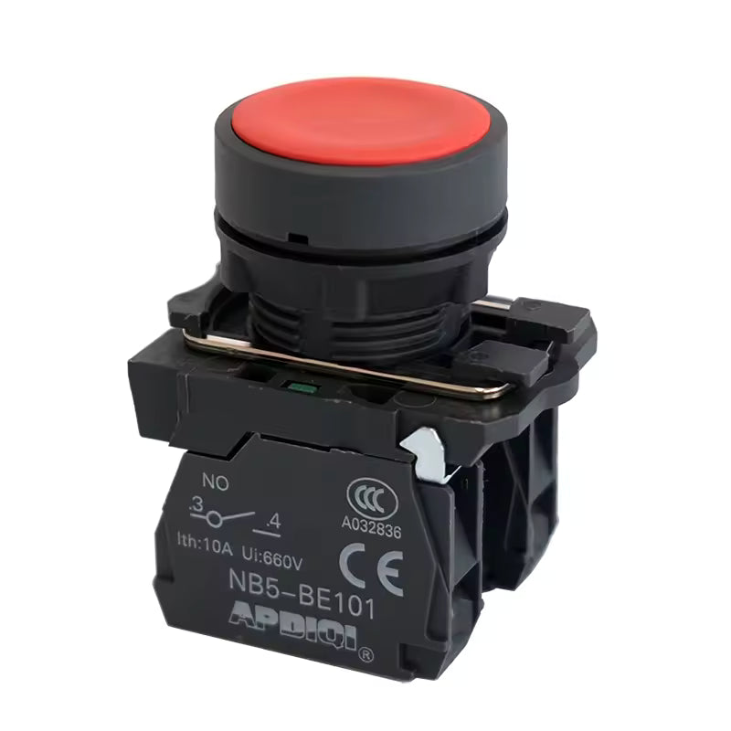 Pulsador industrial doble polo sin luz NB5-BE101V
