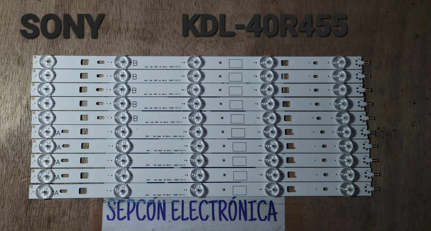 Tira LED para televisión SONY " KDL-40R455