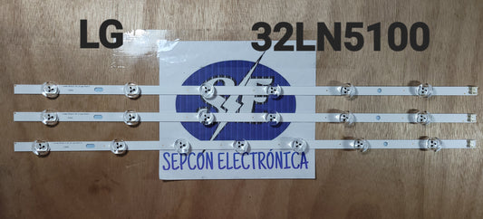 Tira LED para televisión LG  32" 32LN5100, 32LN5400,  32LN545B, 32LN5180 32LN550, 32LN5400  2X6 1X7