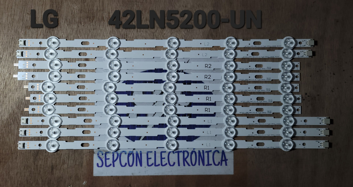 Tira LED para televisión LG 42" 42LN5200-UN