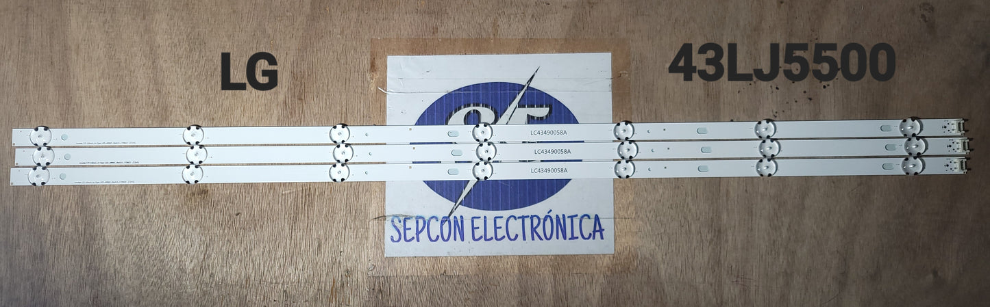 Tira LED para televisión LG 43" 43LJ5500
