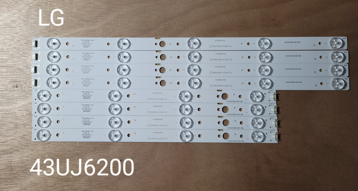 Tira LED para televisión LG 43" 43UJ6200