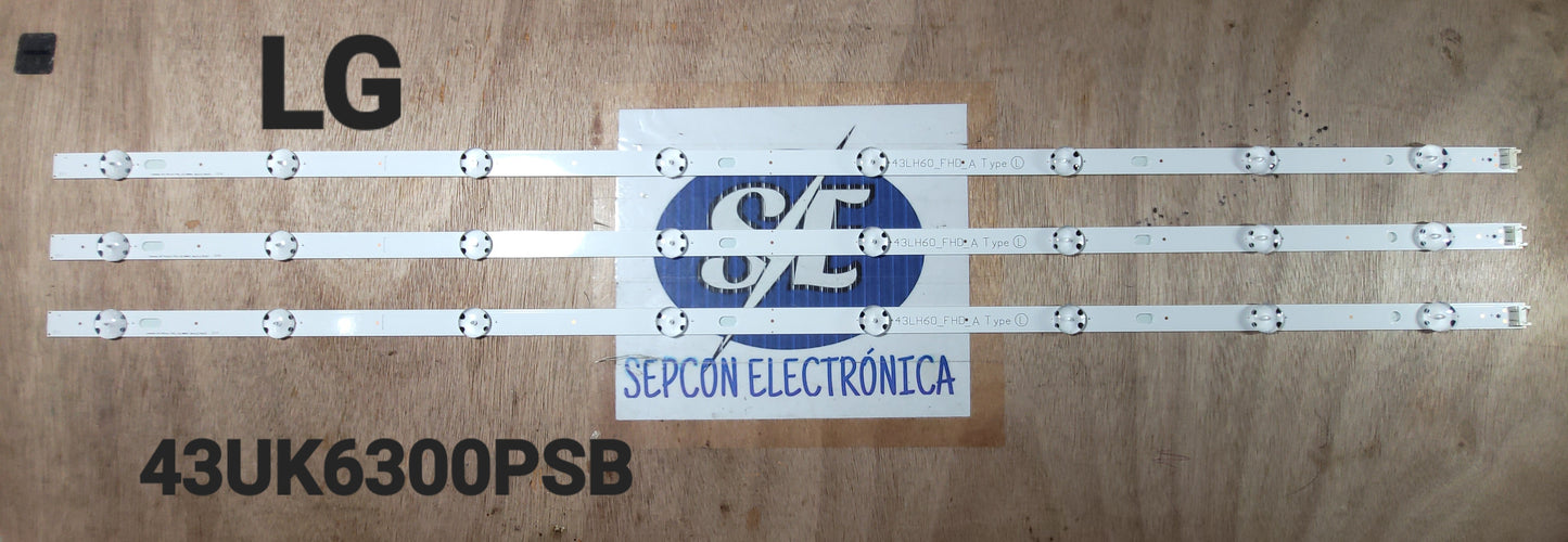 Tira LED para televisión LG 43" 43UK6300