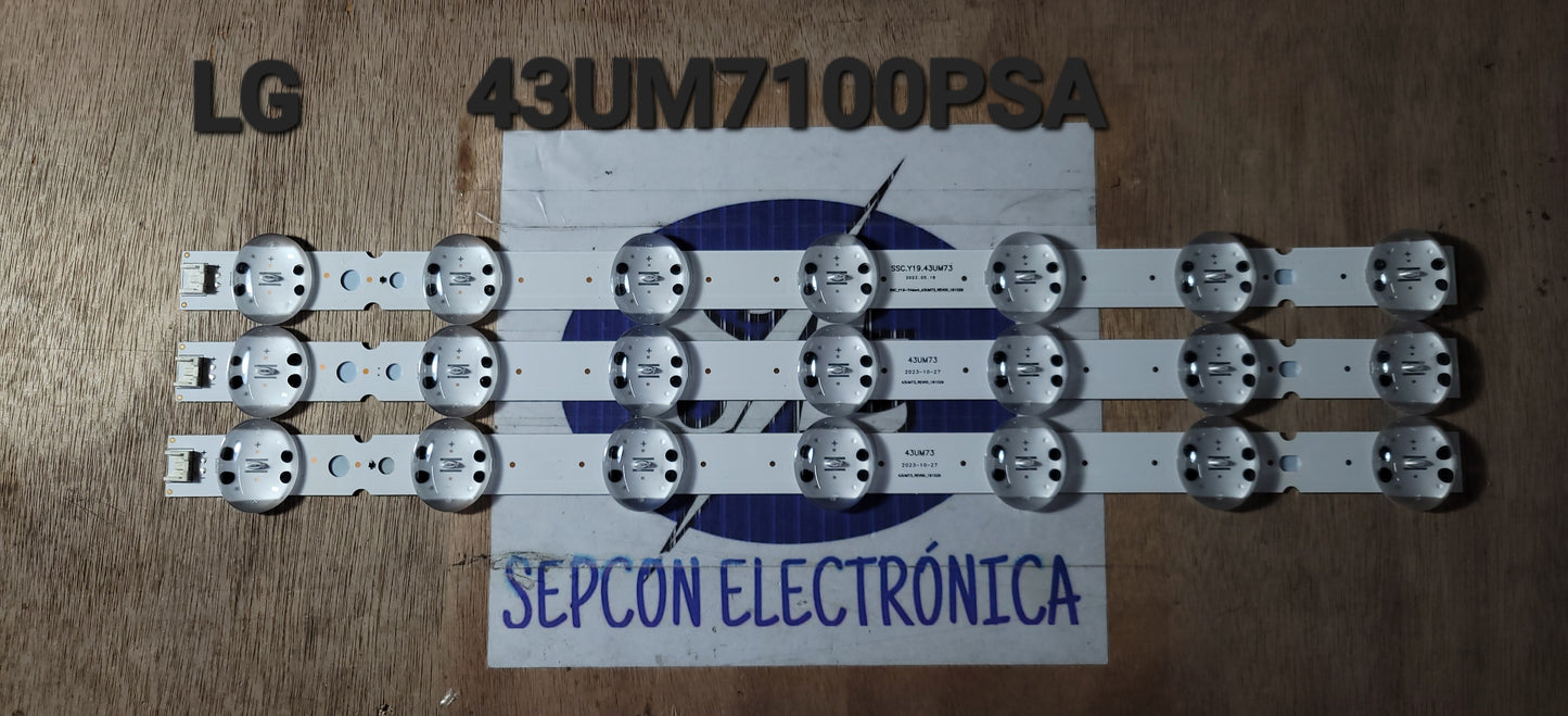 Tira LED para televisión LG 43" 43UM7100PSA