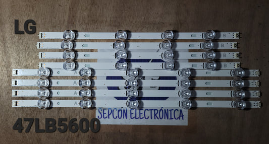 Tira LED para televisión LG 47" 47LB5800, 47LB5600, 57000