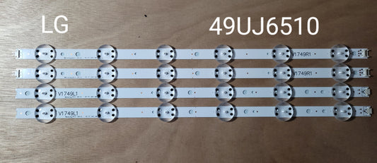 Tira LED para televisión LG 49" 49UJ6510 49UJ6565, 49UJ6500, 49UV340C, 49UJ651V, 49UJ670