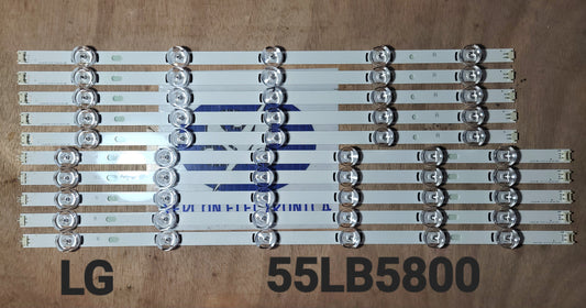 Tira LED para televisión LG 55" 55LB5800, 55LB6500, 55LB5700, 55LB5900, 55LF6090