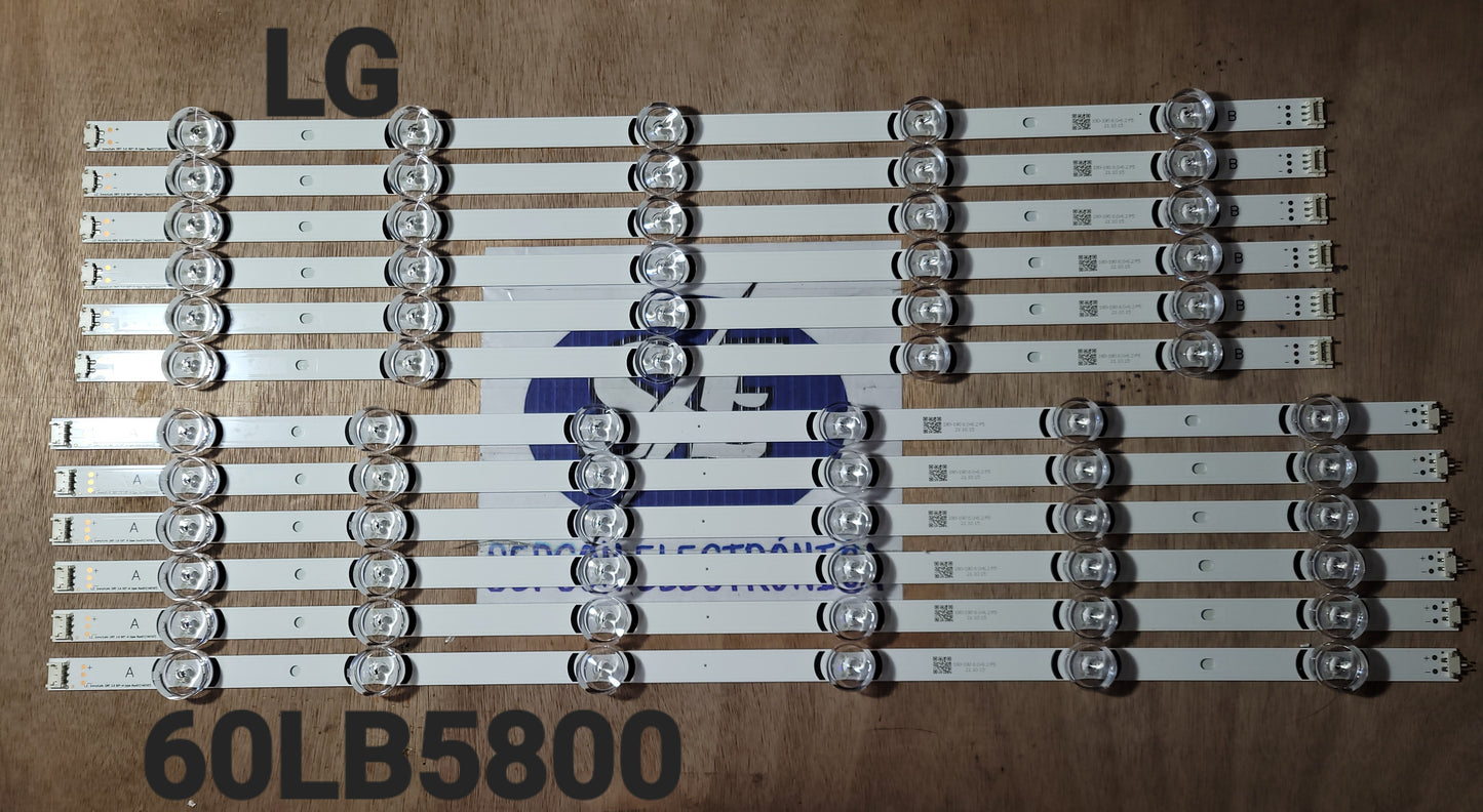 Tira LED para televisión LG 60" 60LB580, 60LB6500, 60LB5900, 60LF6090