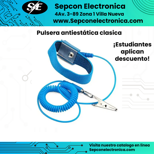 Pulsera antiestática para electrónica y mantenimiento de computadoras