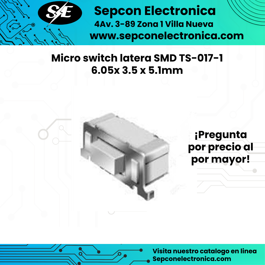 MicroSwitch lateral SMD TS-017 6 x 3.5 x 5 mm