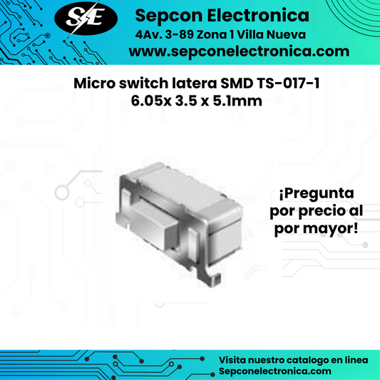 MicroSwitch lateral SMD TS-017 6 x 3.5 x 5 mm