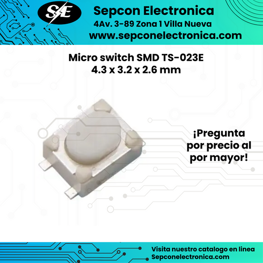Microswitch SMD TS-023E  4.3 x 3.2 x 2.6 mm
