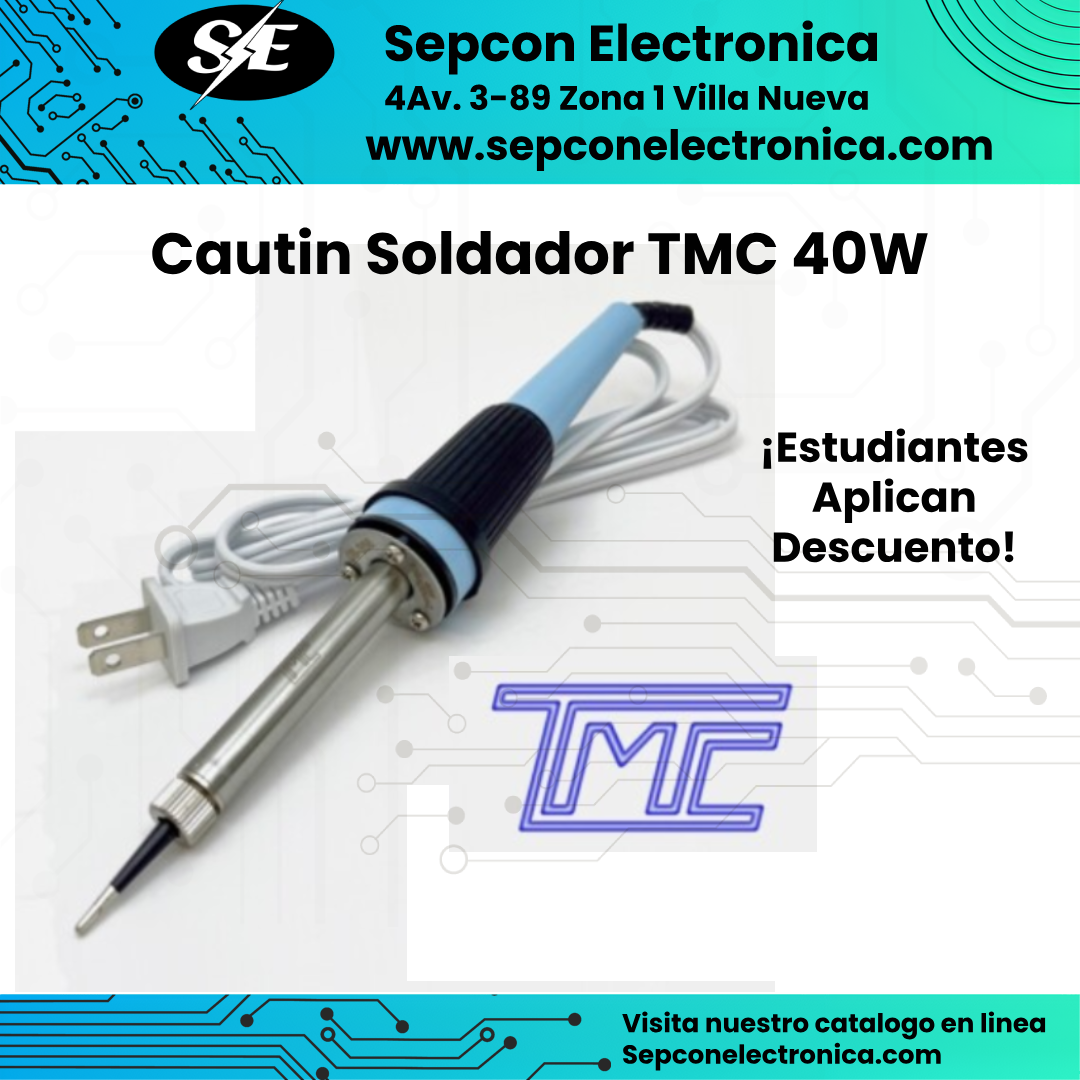 Cuatín soldador TMC 40w Celeste