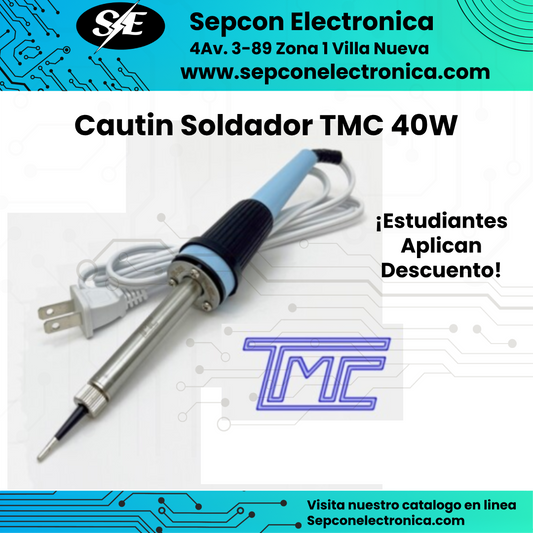 Cuatín soldador TMC 40w Celeste