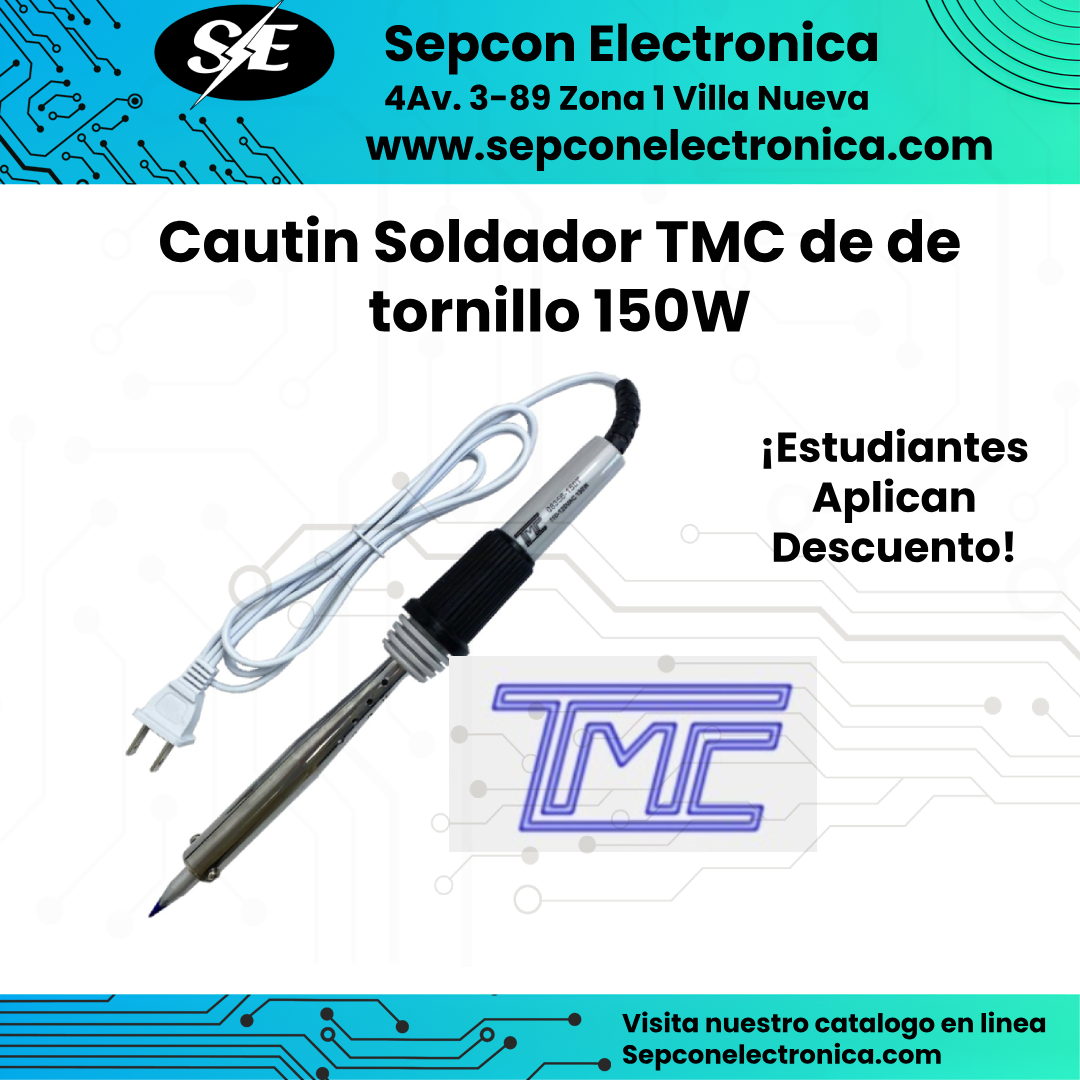 Cuatín soldador TMC 150W industrial con tornillo