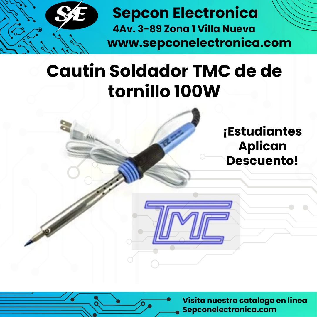 Cuatín soldador TMC 100W industrial con tornillo