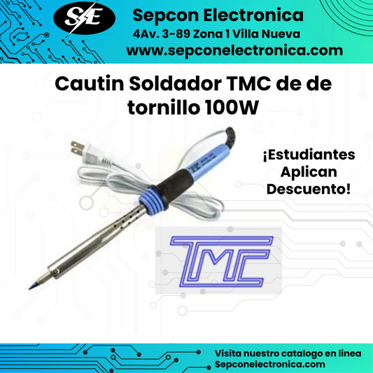 Cuatín soldador TMC 100W industrial con tornillo