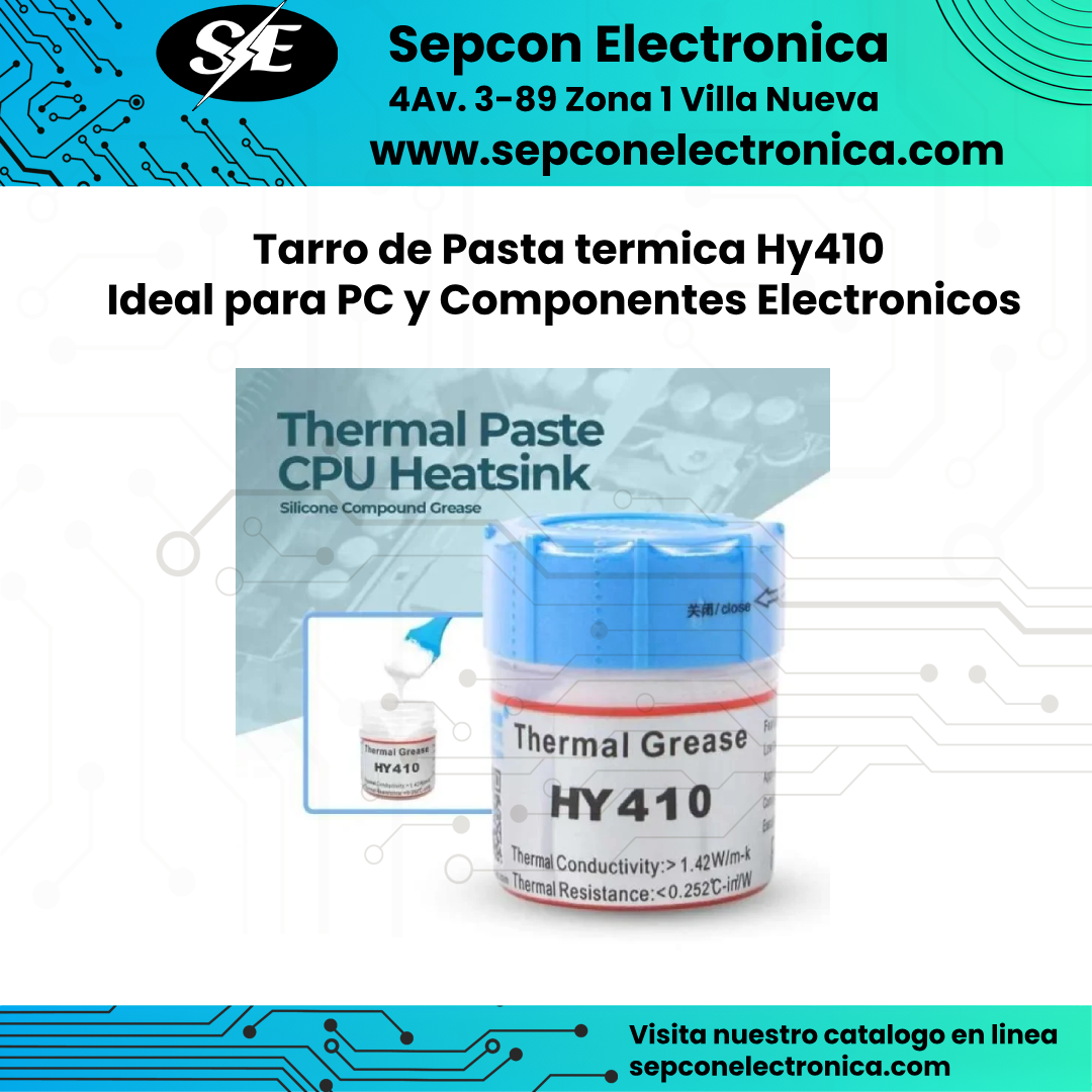 Tarro de Pasta Térmica HY410 – Ideal para PC y Componentes Electrónicos