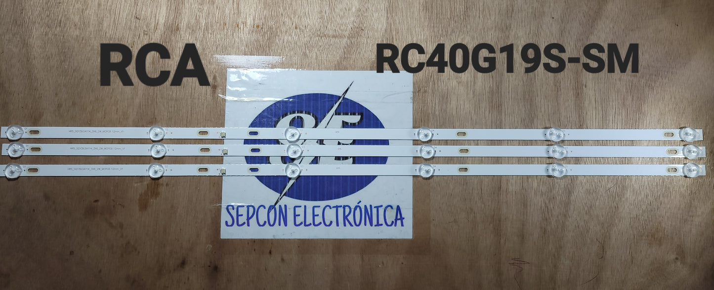 Tira LED para televisión RCA " RC40G195-SM